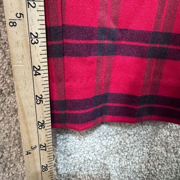 Banana Republic Hayden Pants Women's 12 Red Plaid High-Rise Comfort Stretch - Picture 9 of 13